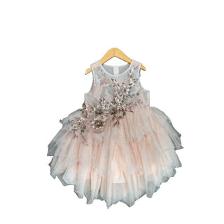 Blink Blank Pink Dress with Tulle and Embelishments, 5-6 years