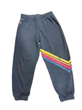 Aviator Nation Charcoal Grey Sweatpants with Stripes on Leg, 4 years
