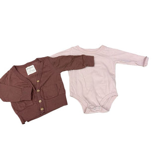 Mini Mioche cardigan and bodysuit bundle, 3-6 months