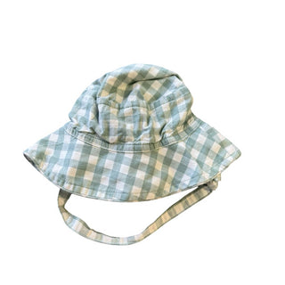 Pehr Green and White Plaid Hat, 12-24 months