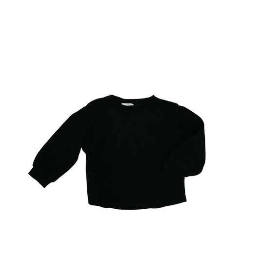 Mikki Rae Black waffle long sleeve, 3 years