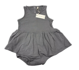 Quincy Mae Grey Skirted Romper, 18-24 months