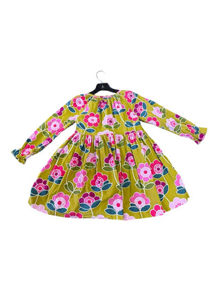 Jacadi Green Dress with Flowers, 4 years