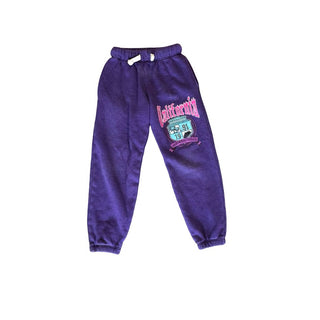California Vintage Purple Sweatpants with wear, 6 years