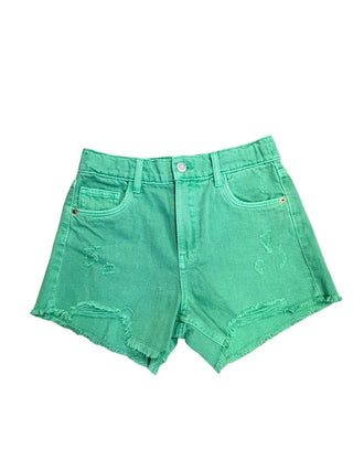 Zara Green Denim Shorts, 10 years