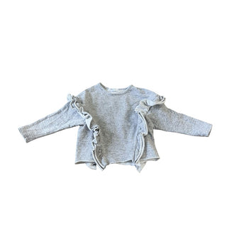 Joah Love Grey ruffle sweatshirt, 4 years