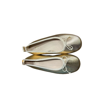 Zara Gold Ballet Flats with Bow, Eu 29 little kid