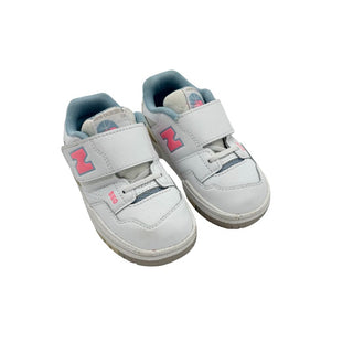New Balance white 550 sneakers, 8 little kid