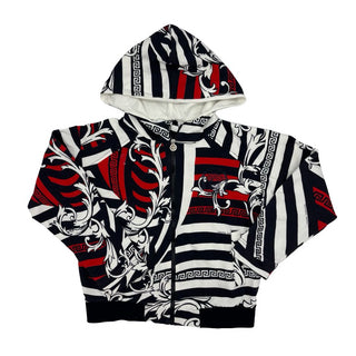 Versace navy/red hooded sweatshirt, youth xxs