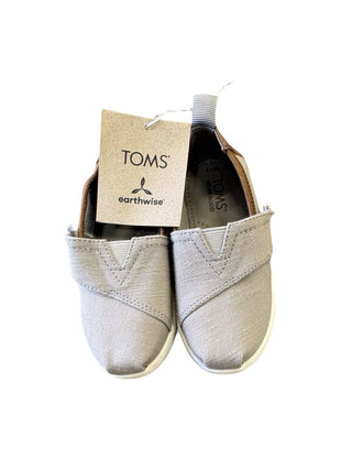 Toms Grey Shoes with Velcro, 8 little kids