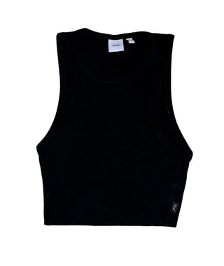 Tna Black Ribbed Tank Top, XS