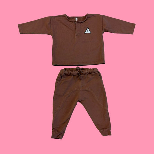 Rylee + Cru Brown Set, 6-12 months