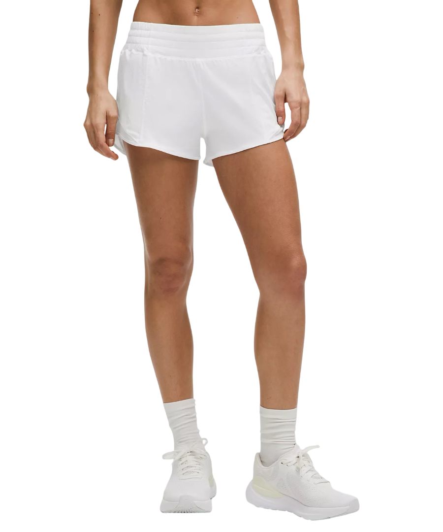 Lululemon Athletica Hotty Hot High-Rise Lined 2.5" shorts White, 0