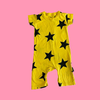 Nununu star yellow romper, 12-18m
