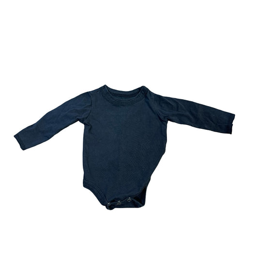 Mini Mioche Black long sleeve onesie, 0-3 months