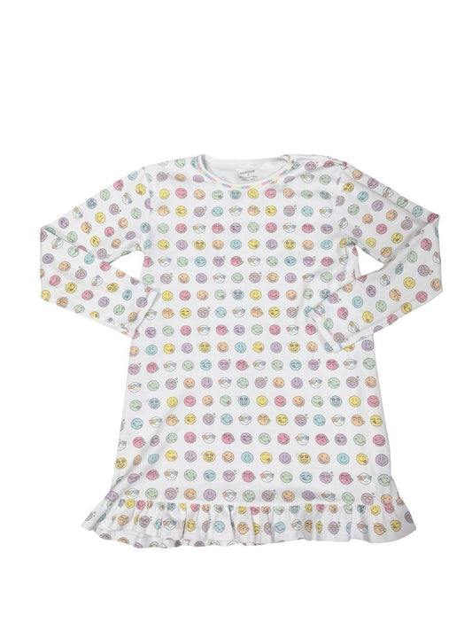 Noomie Smiley Face Pajama Nightgown, 10 years