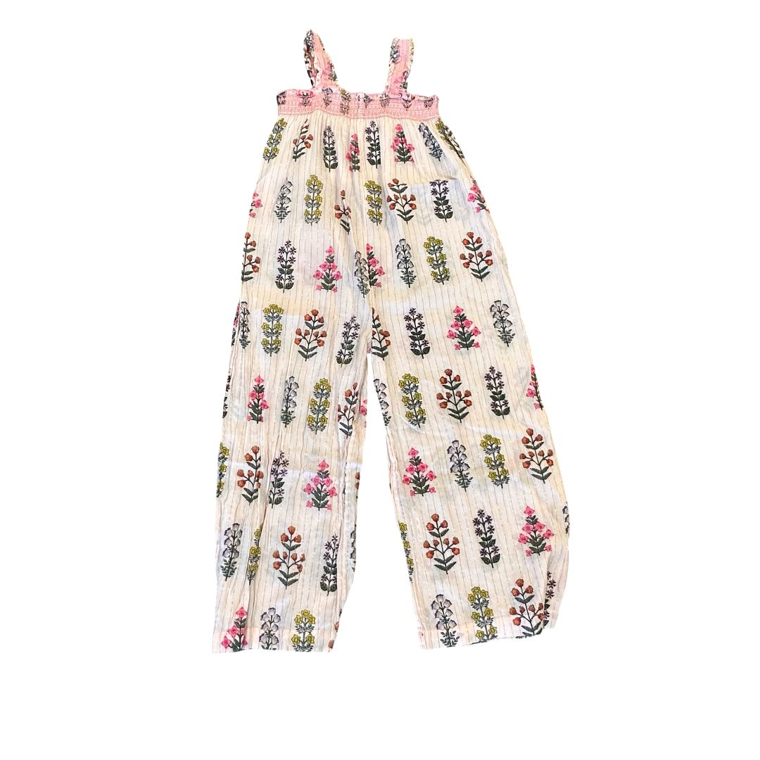 Pink Chicken pink floral pant romper, 8 years