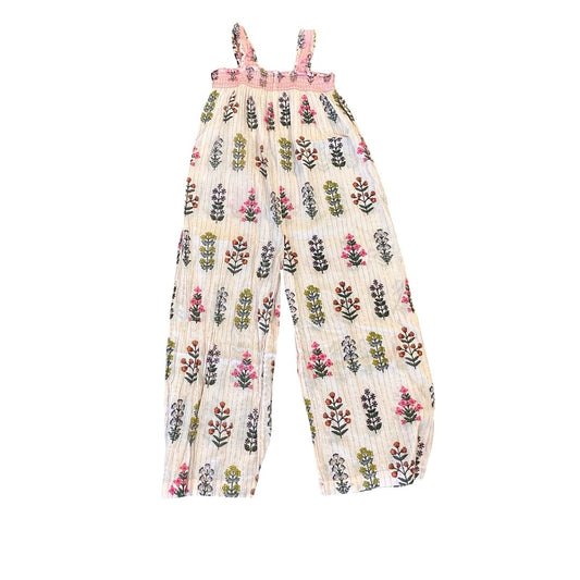 Pink Chicken pink floral pant romper, 8 years