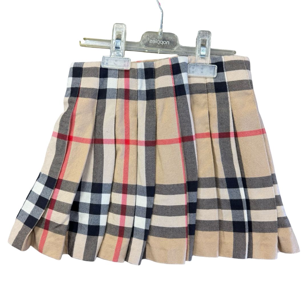 Burberry Pleated Skirt with House Check, 4 years