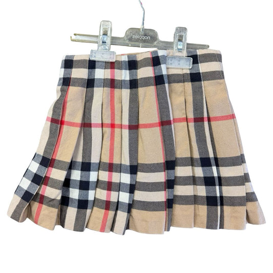 Burberry Pleated Skirt with House Check, 4 years
