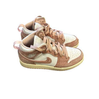 Nike Pink and White Air Jordan Shoes, 2 big kid