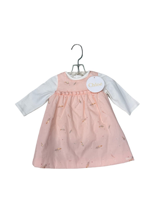 Chloe Brand new with tags pink dress, 0-3 months