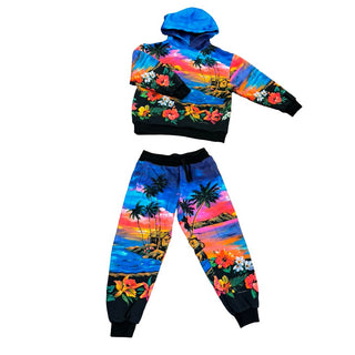 Dolce & Gabbana Tropical Sweatshirt and Sweatpant Set, 7-8 years