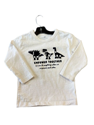 H&M cream long sleeve with empower together, 2-4 years