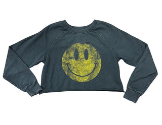 Prince Peter Longsleeve Cropped Sweater with Smiley Face Graphic, small