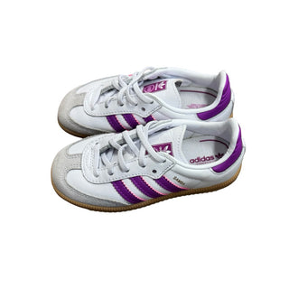 Adidas Purple strip leather Samba’s, 9 little kids