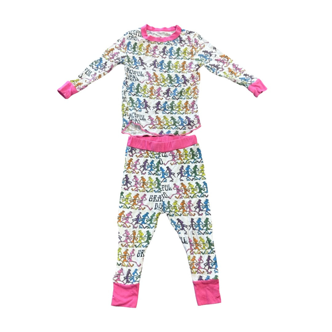 Rowdy Sprout Pink Grateful Dead pajama’s, 6-12 months
