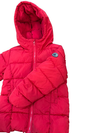 Petit Bateau Red puffer with frills on pocket, 8 years