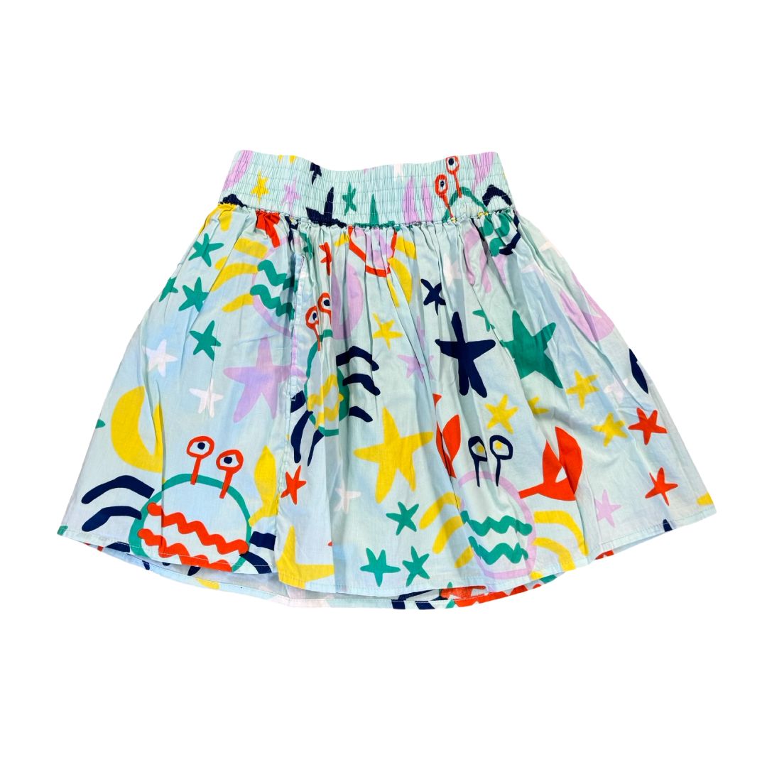 Stella McCartney Cotton Skirt with Colourful Crab and Stars Print, 8 years
