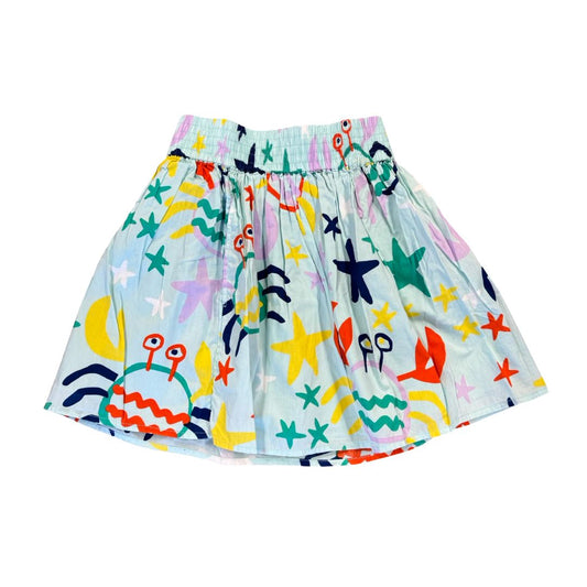 Stella McCartney Cotton Skirt with Colourful Crab and Stars Print, 8 years