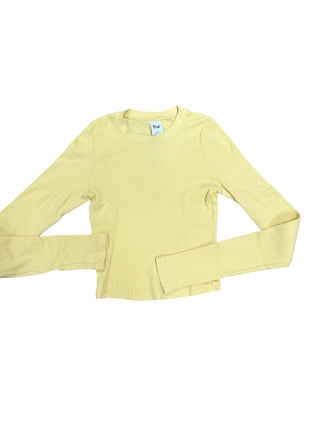 TNA ribbed yellow long sleeve, xs