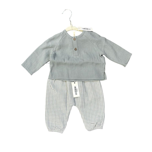Quincy Mae Sample Woven Top + Pant Set, 3-6 Months