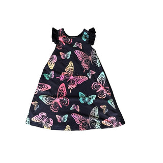 Deux Par Deux Black Dress with Butterflies, 6 years