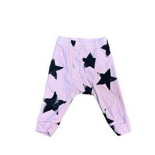 Nununu Pink w/black star top/pant set, 0-3 months