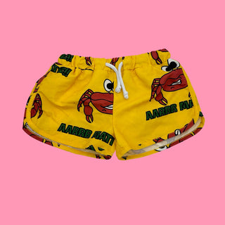 Hugo loves Tiki swim shorts, 12m
