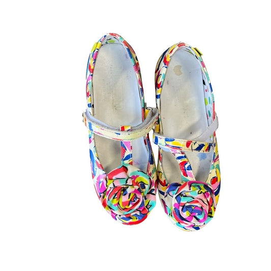 Moschino colourful mary janes w/flower, 10 littel kid