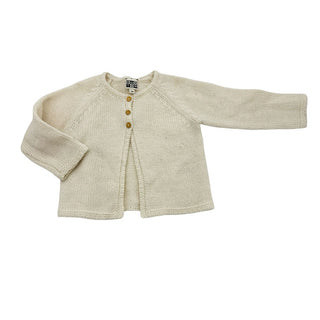 Bonton White knit cardigan, 18 months