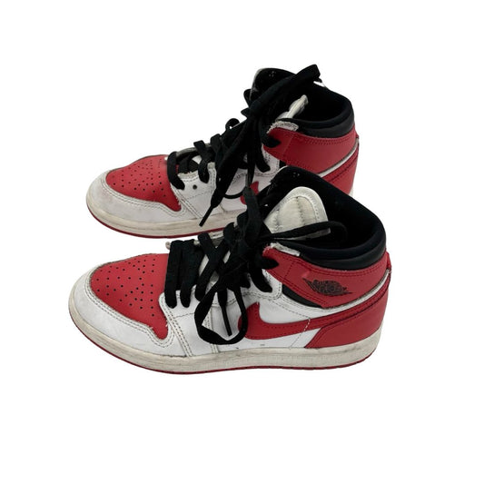 Nike red/white Air Jordan 1 Retro high top, 1 big kid