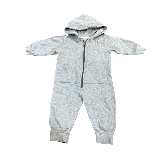 Mini Mioche Grey biker romper, 6-12 months