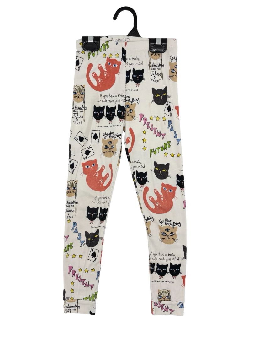 Mini Rodini cat leggings w/small hole, 5-7 year