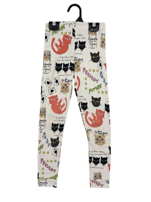 Mini Rodini cat leggings w/small hole, 5-7 year