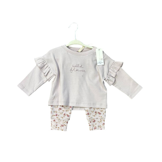 Quincy Mae Sample Long sleeeve + Pant set, 3-6 Months