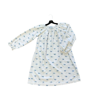 Petite Plume White dress/nightgown with blue bows, 8 years