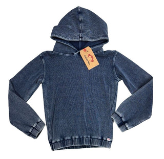 Appaman Blue Wash Hooded Sweatshirt, 6 years