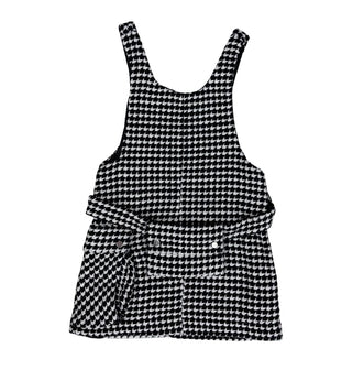Zara Black and White Houndstooth Minidress with Pouch Detail, 6 years