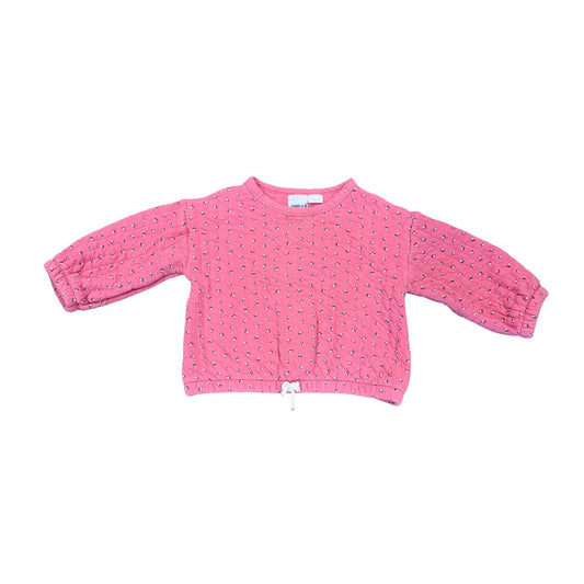 Zara Pink with Flowers Sweater, 12-18 months